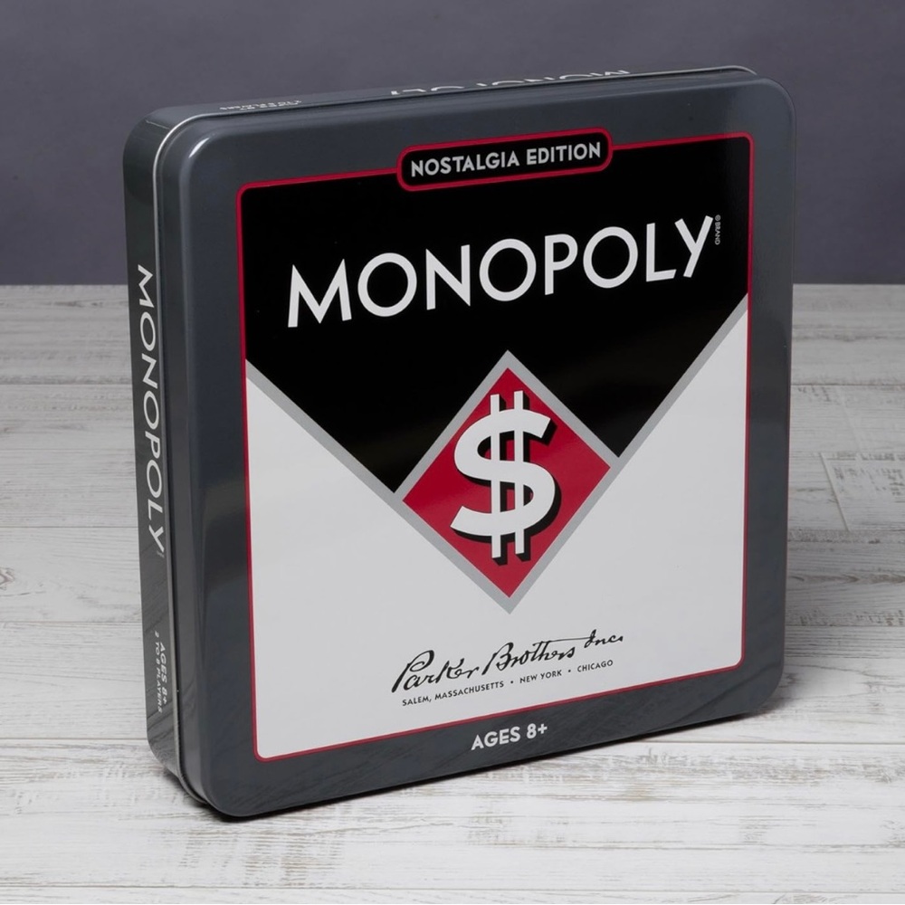 NEW WS Game Company Monopoly Nostalgia Edition In Collectable Tin